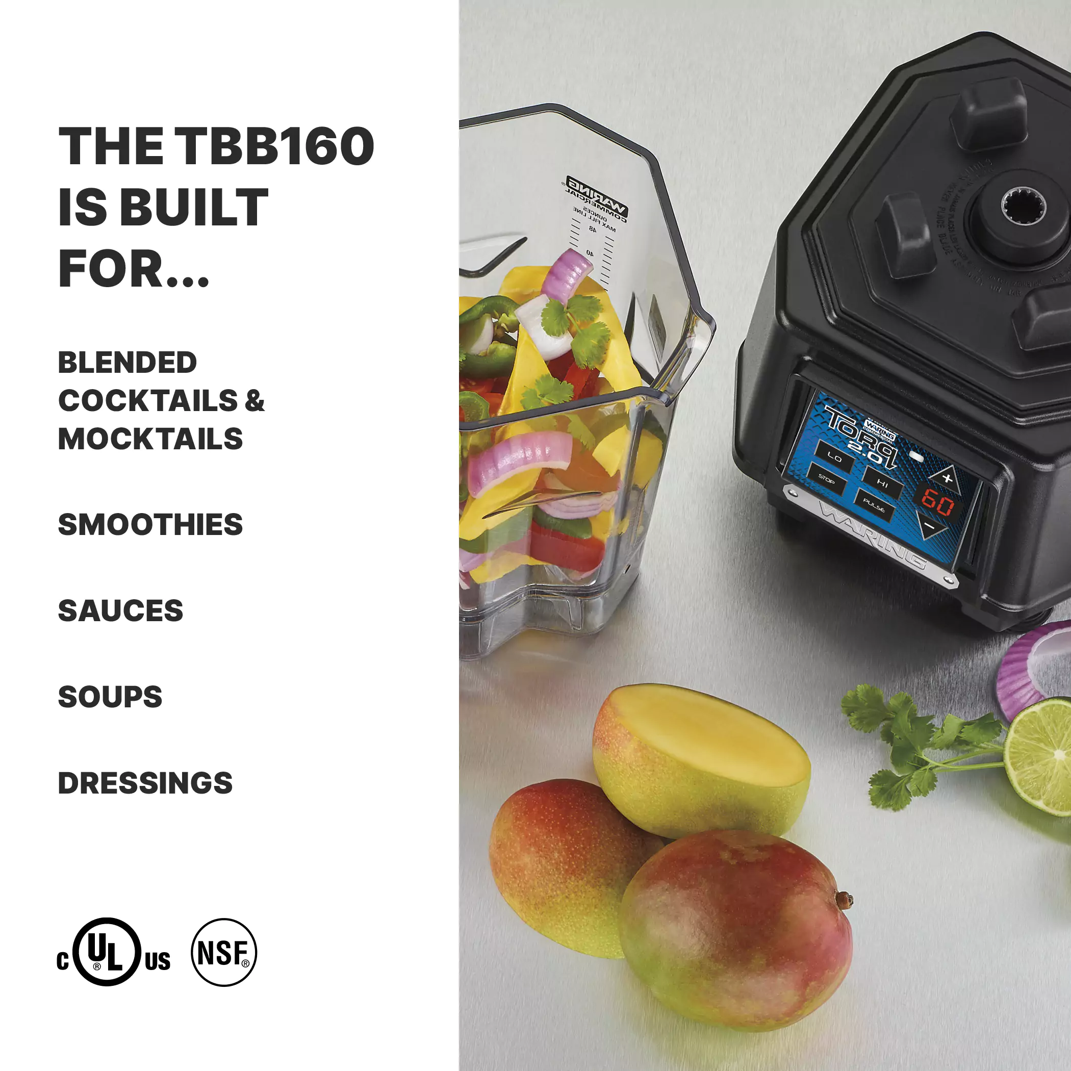 Torq 2.0 Blender with Electronic Touchpad Controls and Timer